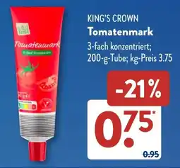 Aldi Süd KING'S CROWN Tomatenmark Angebot