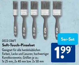 Aldi Süd DECO CRAFT Soft-Touch-Pinselset 5er-Set Angebot