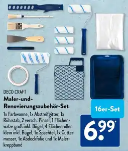Aldi Süd DECO CRAFT Maler-und- Renovierungszubehör-Set Angebot