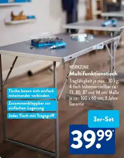 Aldi Süd WORKZONE Multifunktionstisch 3er-Set Angebot