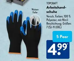 Aldi Süd TOPCRAFT Arbeitshandschuhe Angebot