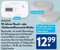 Aldi Süd WORKZONE 10-Jahres-Rauch- oder -Kohlenstoffmonoxid-Melder Angebot