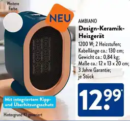 Aldi Süd AMBIANO Design-Keramik- Heizgerät Angebot