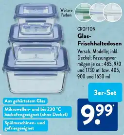 Aldi Süd CROFTON Glas- Frischhaltedosen Angebot
