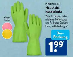Aldi Süd POWER FORCE Haushaltshandschuhe Angebot