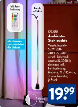Aldi Süd CASALUX Ambiente- Stehleuchte Angebot