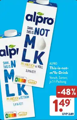 Aldi Süd ALPRO This-is-not- mlk-Drink Angebot
