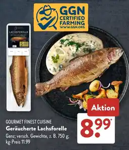 Aldi Süd GOURMET FINEST CUISINE Geräucherte Lachsforelle Angebot