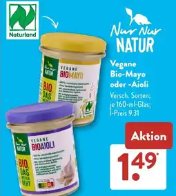 Aldi Süd Nur Nur NATUR Vegane Bio-Mayo oder -Aioli Angebot
