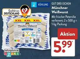 Aldi Süd GUT DREI EICHEN Münchner Weißwurst Angebot
