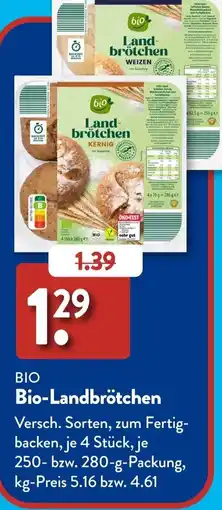 Aldi Süd BIO Bio-Landbrötchen Angebot
