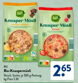 Aldi Süd BIO Bio-Knuspermüsli Angebot
