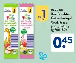 Aldi Süd MAMIA BIO Bio-Früchte- Getreideriegel Angebot