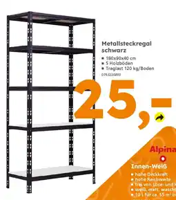 Globus Baumarkt Metallsteckregal schwarz Angebot