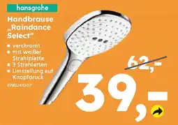 Globus Baumarkt hansgrohe Handbrause ,,Raindance Select" Angebot