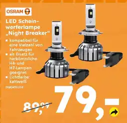 Globus Baumarkt OSRAM LED Schein- werferlampe ,,Night Breaker" Angebot
