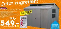 Globus Baumarkt DURAMAX Metall-Gerätehaus „Skylight Shed 10 x 6" Angebot