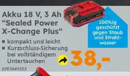 Globus Baumarkt Einhell Akku 18 V, 3 Ah "Sealed Power X-Change Plus" Angebot