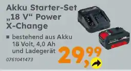 Globus Baumarkt Einhell Akku Starter-Set „18 V" Power X-Change Angebot