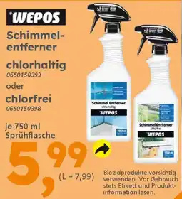 Globus Baumarkt WEPOS Waschtisch- Schimmel- entferner Angebot