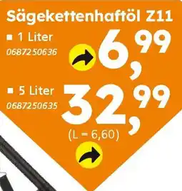 Globus Baumarkt Sägekettenhaftöl Z11 Angebot