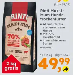 Globus Baumarkt Rinti Max-I- Mum Hundetrockenfutter Angebot