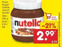Netto Marken-Discount Ferrero Nutella Nuss-Nugat Creme Angebot