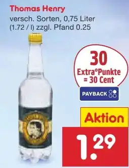 Netto Marken-Discount Thomas Henry Tonic Water Angebot