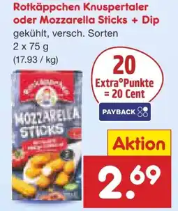 Netto Marken-Discount Rotkäppchen Mozzarella Sticks Angebot