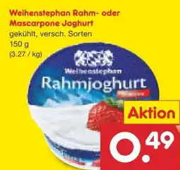 Netto Marken-Discount Weihenstephan Rahmjoghurt Angebot