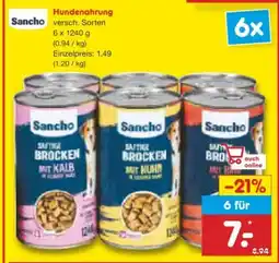 Netto Marken-Discount Sancho Hundenahrung Angebot