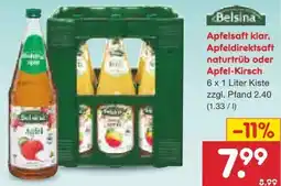 Netto Marken-Discount Belsina Apfelsaft klar Angebot