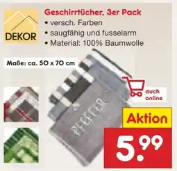 Netto Marken-Discount Dekor Geschirrtücher Angebot