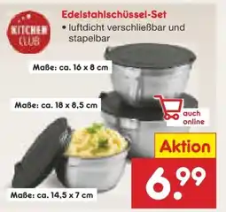 Netto Marken-Discount Kitchen Club Edelstahlschüssel-Set Angebot