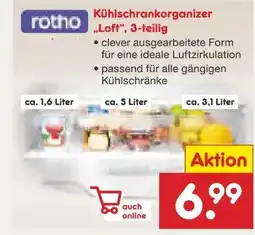 Netto Marken-Discount Rotho Kühlschrankorganizer-Set Loft Angebot