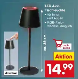 Netto Marken-Discount Akku-LED-Tischleuchte Angebot