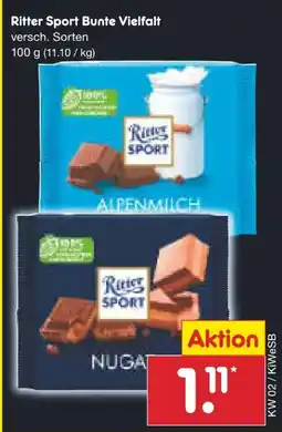 Netto Marken-Discount Ritter Sport Schokolade Bunte Vielfalt Angebot