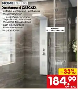 Netto Marken-Discount Home Deluxe Duschpaneele Cascata Angebot