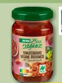REWE Center Rewe Bio + vegan Tomatensauce Vegane Bolognese Angebot