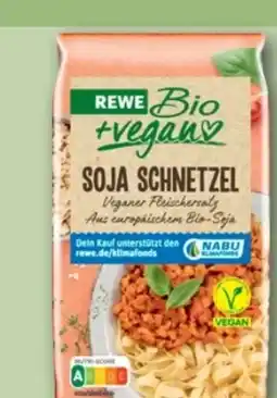 REWE Center Rewe Bio + vegan Soja Schnetzel Veganer Fleischersatz Angebot