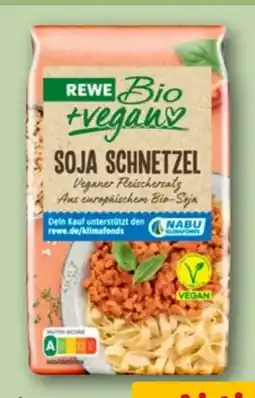 REWE Rewe Bio + vegan Soja Schnetzel Veganer Fleischersatz Angebot