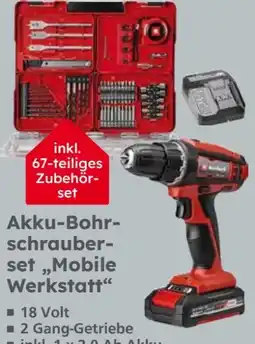 Globus Baumarkt Einhell Akku-Bohrschrauber-Set Mobile Werkstatt Angebot