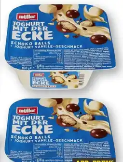 Scheck-in-Center Müller Joghurt mit der Ecke Brownie Angebot