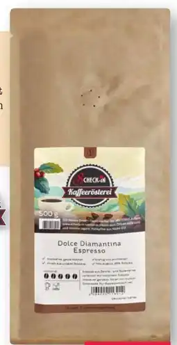 Scheck-in-Center Scheck-in Kaffeerösterei Dolce Diamantina Espresso Angebot