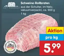 Netto Marken-Discount Gut Ponholz Schweine-Rollbraten Angebot