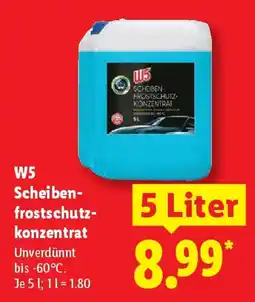 Lidl W5 Scheibenfrostschutzkonzentrat Angebot