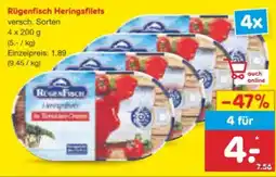Netto Marken-Discount Rügen Fisch Heringsfilets in Tomaten-Creme Angebot