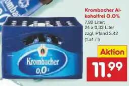Netto Marken-Discount Krombacher Premium-Bier 0,0% Alkoholfrei Angebot
