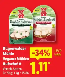 Lidl Rügenwalder Mühle Veganer Mühlen Aufschnitt Angebot