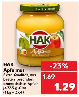 Kaufland HAK Apfelmus Angebot